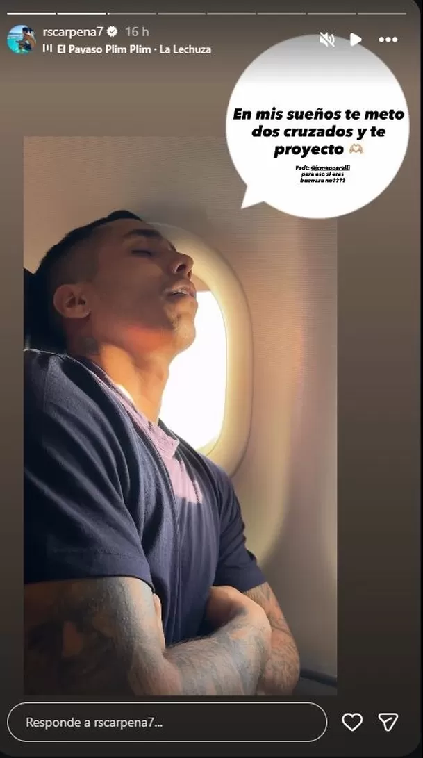 Un video de Raúl Carpena descansando plácidamente durante un viaje en avión comenzó a circular en redes sociales, donde usuarios reaccionaron con humor al espontáneo momento. Video: Instagram @rscarpena7 Un video de Raúl Carpena descansando plácidamente durante un viaje en avión comenzó a circular en redes sociales, donde usuarios reaccionaron con humor al espontáneo momento. Video: Instagram @rscarpena7