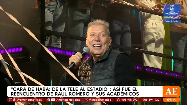 Raúl Romero se reencontró con los 'académicos' en el Estadio Nacional / Captura