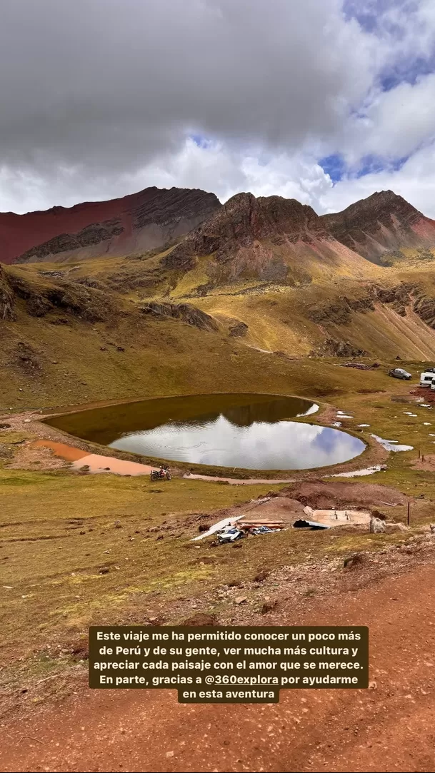 Alex Béjar quedó impresionada con los paisajes cuzqueños/Foto: Instagram