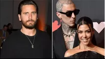 La reacción de Scott Disick al ver a Kourtney Kardashian besando a Travis Scott.