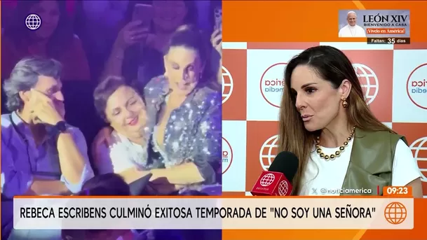 Rebeca Escribens protagonizó divertido momento con su suegro durante el último show de 'No soy una señora' / América Espectáculos Rebeca Escribens protagonizó divertido momento con su suegro durante el último show de 'No soy una señora' / América Espectáculos