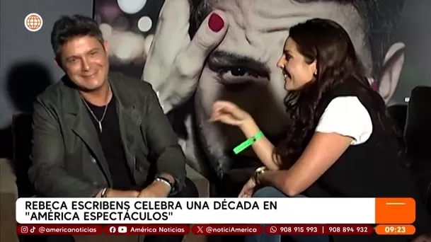 Rebeca Escribens con Alejandro Sanz / Captura