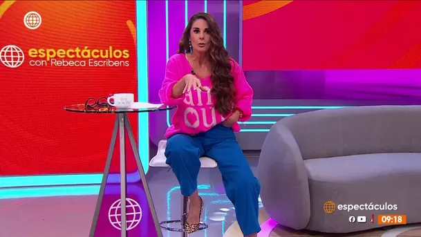 Rebeca Escribens vuelve a molestarse por comentarios de Christian Domínguez / Captura