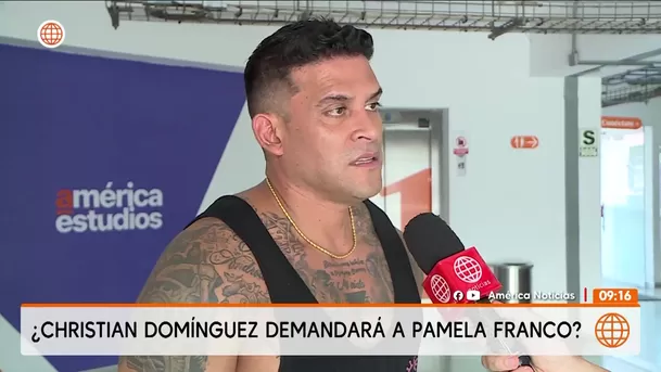 Christian Domínguez fue consultado sobre si demandará a Pamela Franco / Captura