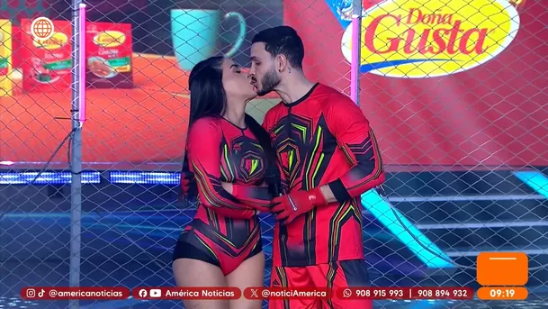 Onelia Molina y Mario Irivarren confirmaron su reconciliación con tierno beso en pleno programa / América TV