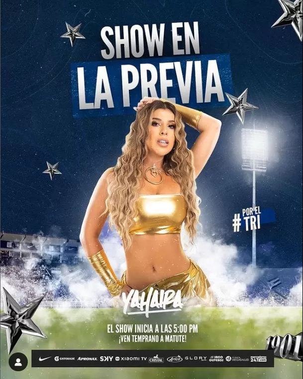 Publicidada de Alianza Lima de la presentación de Yahaira Plasencia/ Foto: IG Club Alianza Lima