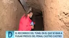 El recorrido del túnel en el penal Castro Castro