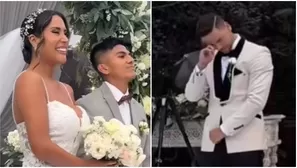 Anthony Aranda se emocionó al ver a Melissa Paredes rumbo al altar. Fuente: Instagram