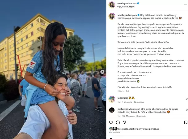 Andrea Cordero dejó un sentido mensaje por el Día del padre / Instagram