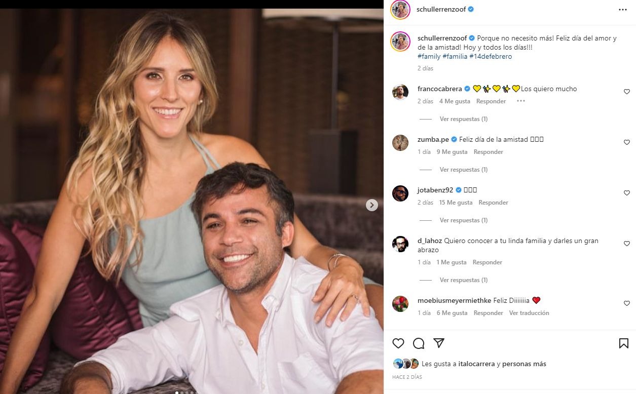  Renzo Schuller tras publicar foto por San Valentín: “Lo más importante es la familia”