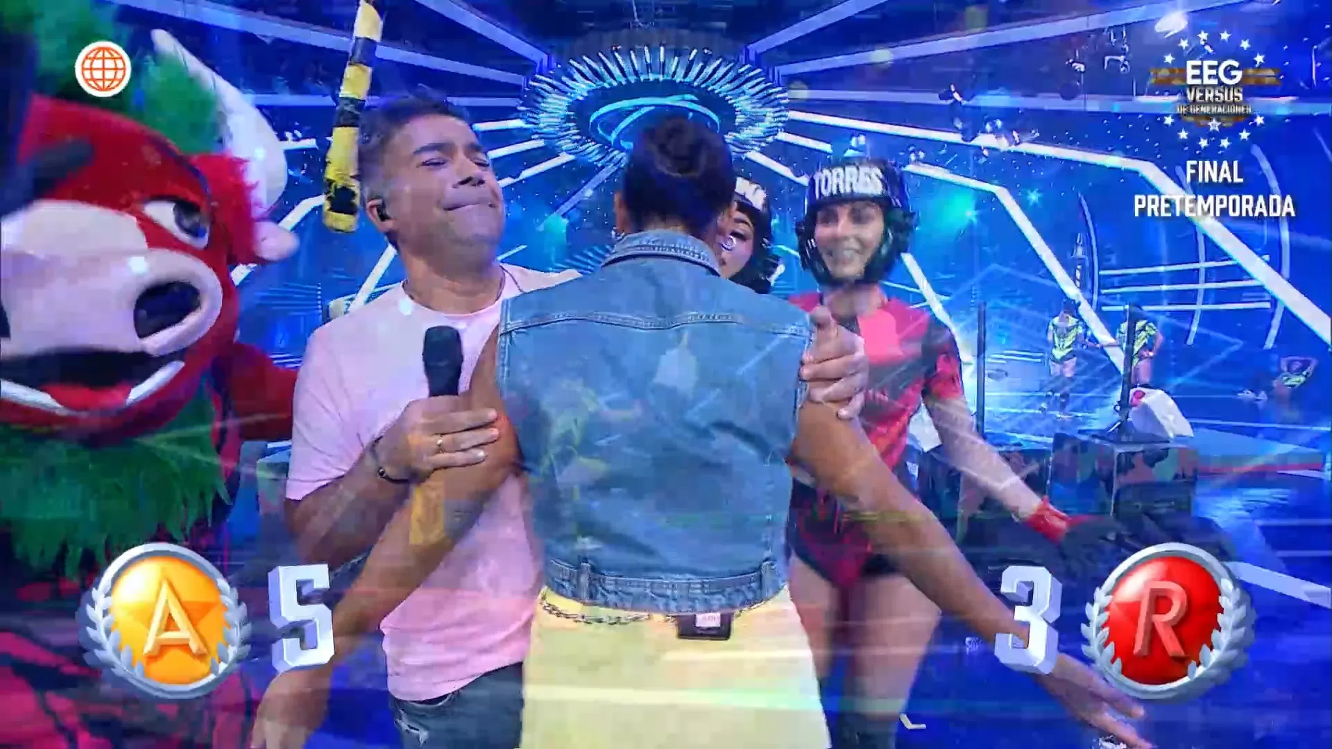 Renzo Schuller ‘separó’ a Katia Palma tras 'pechar' a Onelia Molina . Fuente: AméricaTV Renzo Schuller ‘separó’ a Katia Palma tras 'pechar' a Onelia Molina . Fuente: AméricaTV