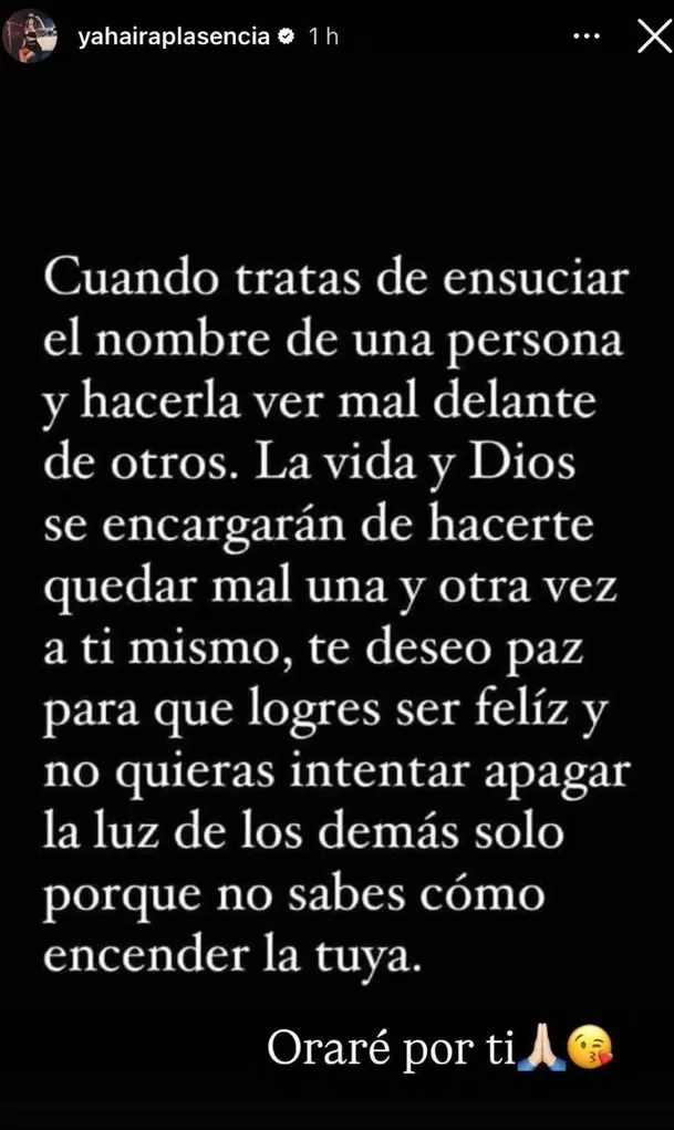 Respuesta de Yahaira Plasencia a Leslie Shaw por ninguneo / Instagram