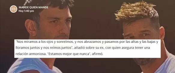 El cantante declaró cómo fue el proceso cuando la pareja decidió el divorcio/ Foto: 'América Espectáculos'