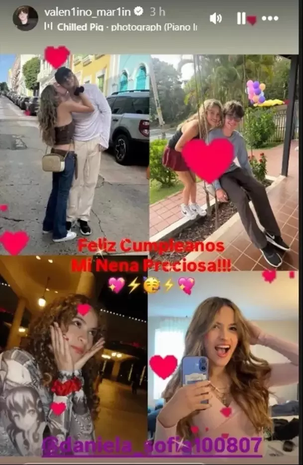 El romántico gesto de Valentino Martin hacia su novia / IG: valen1ino_mar1in