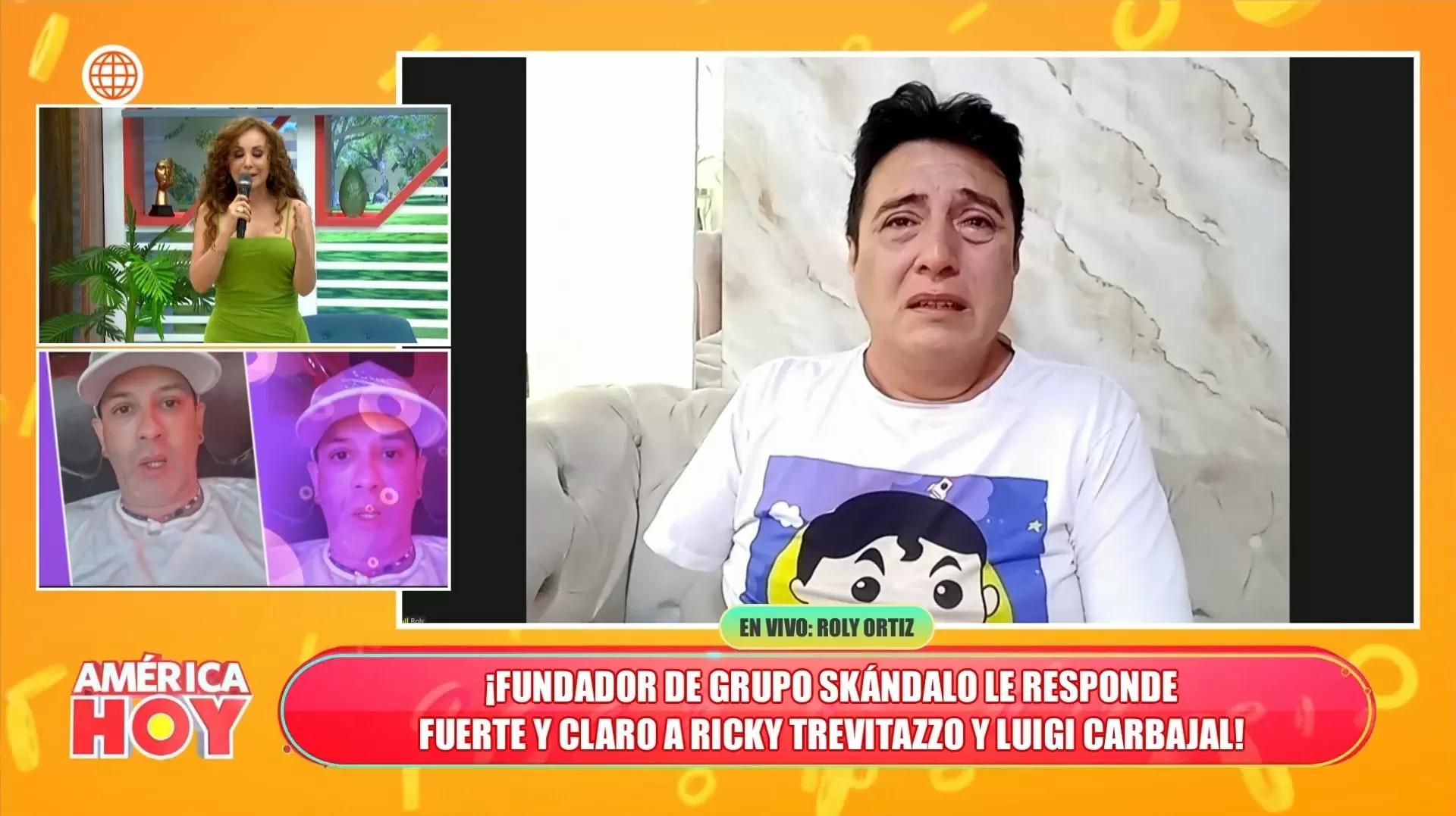 Roly Ortiz reafirmó su denuncia pública en contra de Ricky, a quien señaló de “desleal” por haber patentado el nombre de la agrupación que fundó en los años 90. Fuente: AméricaTV