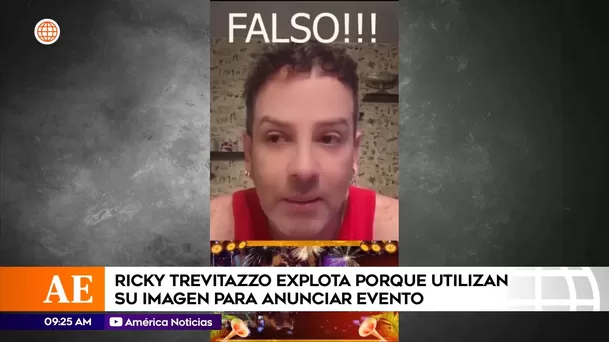 Ricky Trevitazzo se indignó por uso de su imagen para promocionar evento / América Espectáculos