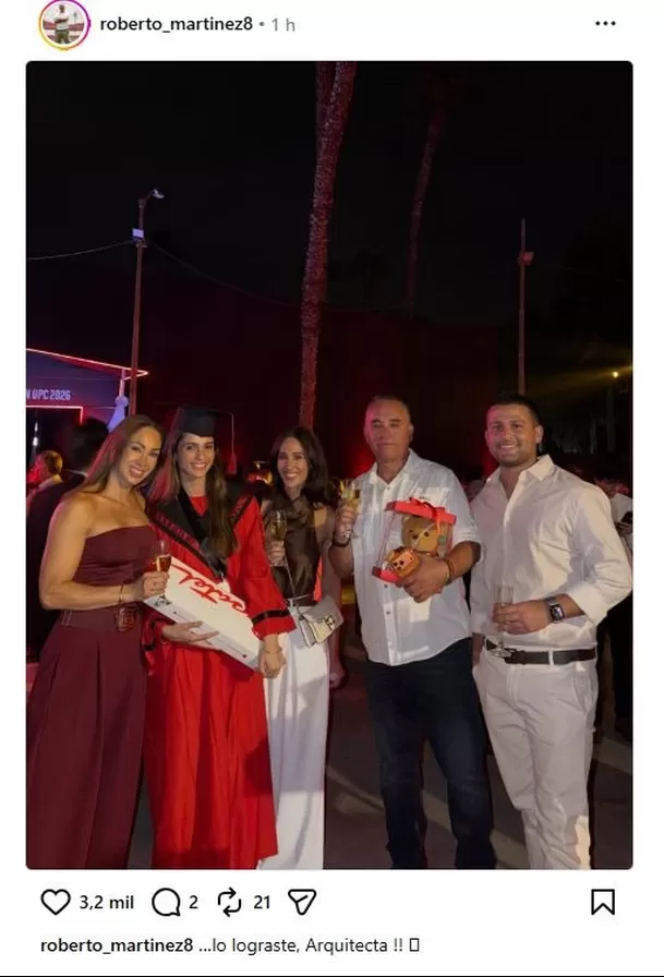 El exfutbolista se reencontró con la popular 'Diosa' en la ceremonia de graduación de su hija. Foto: Instagram