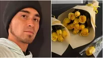 Rodrigo Cuba se unió a la tendencia en redes sociales y regaló flores amarillas. Fuente: Instagram