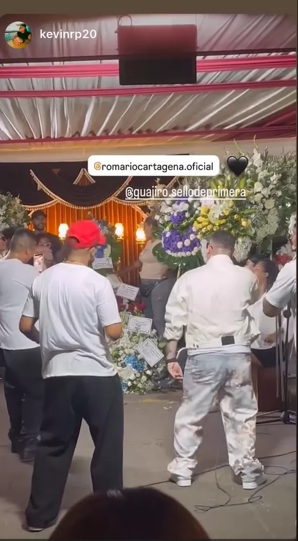 Familiares, amigos y colegas despiden a Romario Cartagena tras su asesinato en el Callao. Foto: TikTok @kevinrp20 Familiares, amigos y colegas despiden a Romario Cartagena tras su asesinato en el Callao. Foto: TikTok @kevinrp20