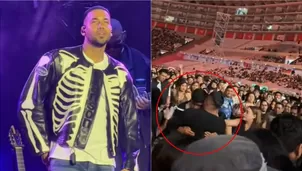 Sujetos pelean durante concierto de Romeo Santos en el Estadio Nacional / @lohanaestefany