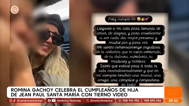 La dedicatoria de Romina Gachoy a la hija de Angie Jibaja por sus 14 años / Captura