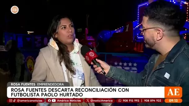 Rosa Fuentes habló de su actual situación con el futbolista Paolo Hurtado, padre de sus hijos / Captura