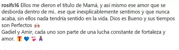 Rosa Fuentes y el tierno mensaje dedicado a sus hijos en el Día de la madre