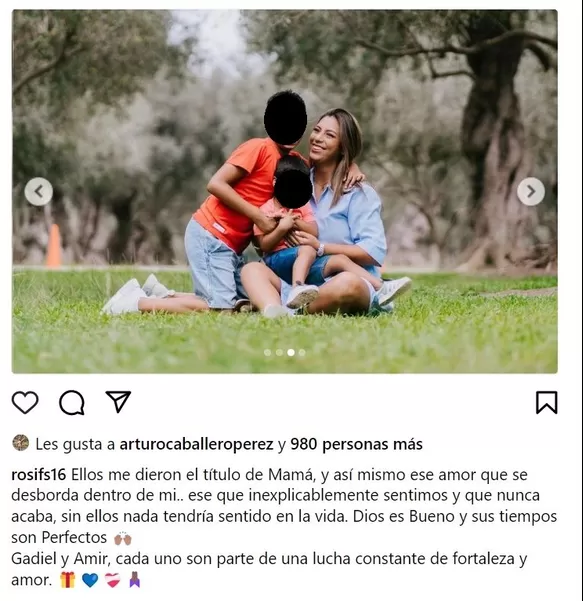 Rosa Fuentes y el tierno mensaje dedicado a sus hijos en el Día de la madre