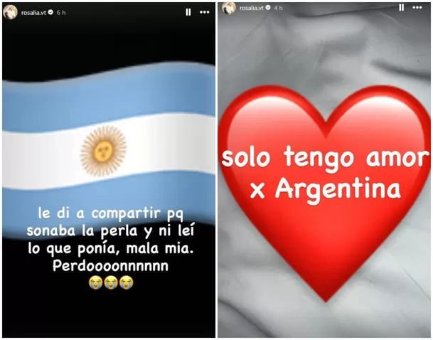 Las disculpas de Rosalía a Argentina por tremendo error tras la final del Mundial 2026 / IG: @rosalia.vt Las disculpas de Rosalía a Argentina por tremendo error tras la final del Mundial 2026 / IG: @rosalia.vt