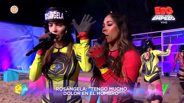 La pelea de Rosángela Espinoza y Karen Dejo en 'Esto es Guerra' / América Tv