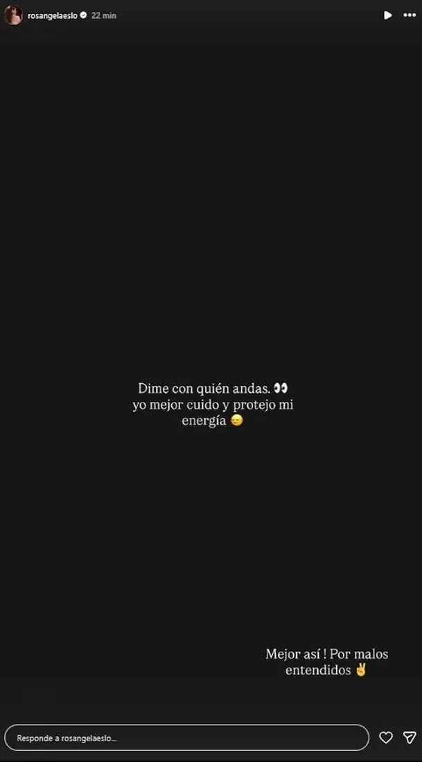 Ros�ngela Espinoza borr� anterior mensaje y comparti� otro editado / Instagram