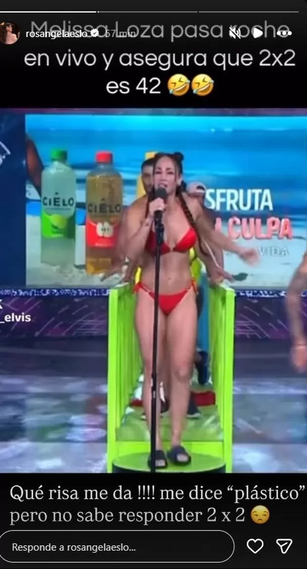 Rosángela Espinoza no toleró el cruel comentario que hizo Melissa Loza. Video: Instagram Rosángela Espinoza no toleró el cruel comentario que hizo Melissa Loza. Video: Instagram