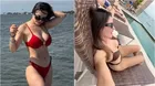 Rosángela Espinoza impacta con atrevido bikini en Brasil