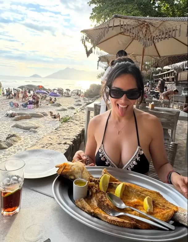En su viaje, Rosángela Espinoza disfrutó de la gastronomía carioca. Foto: Instagram En su viaje, Rosángela Espinoza disfrutó de la gastronomía carioca. Foto: Instagram