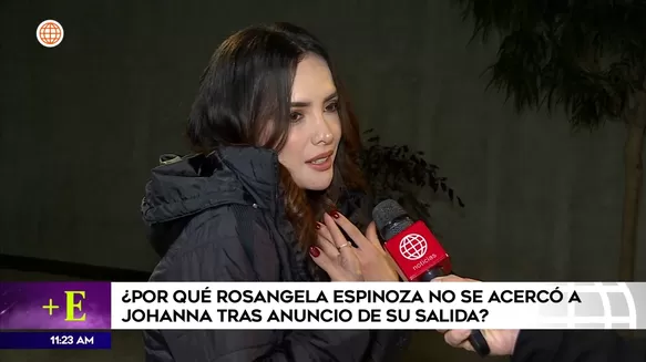 Rosángela Espinoza explicó sus motivos por los que no se acercó a abrazar a Johanna San Miguel 