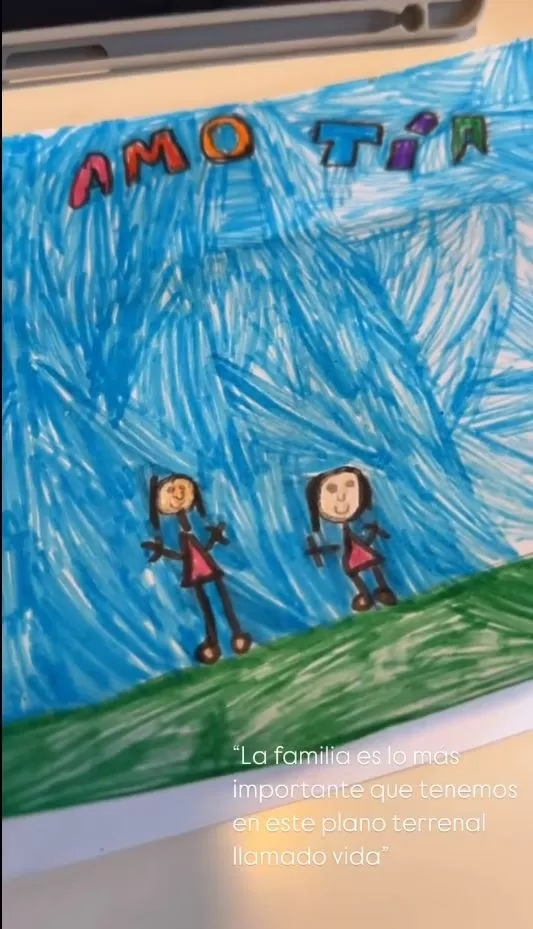 Rosángela mostró el dibujo que le regaló su pequeña sobrina Masha/Foto: Instagram