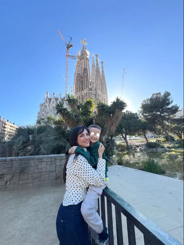Rosángela Espinoza junto a su sobrino en España / Insagram Rosángela Espinoza junto a su sobrino en España / Insagram