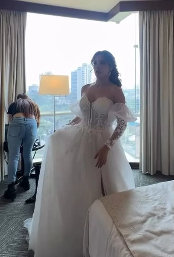 Rosángela Espinoza sorprende al lucirse vestida de novia / Instagram
