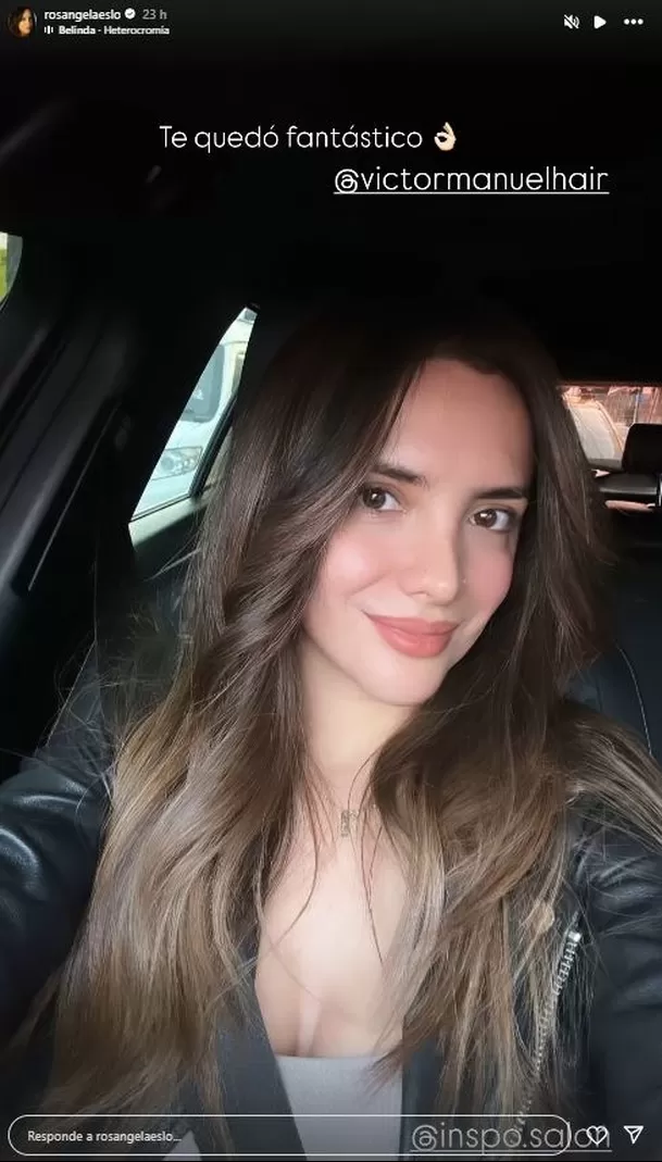 Cambio de look de Rosángela Espinoza. Fuente: Instagram