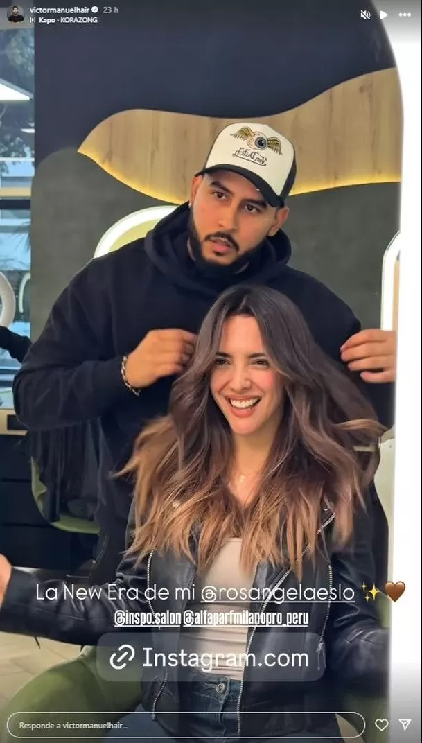 Cambio de look de Rosángela Espinoza. Fuente: Instagram