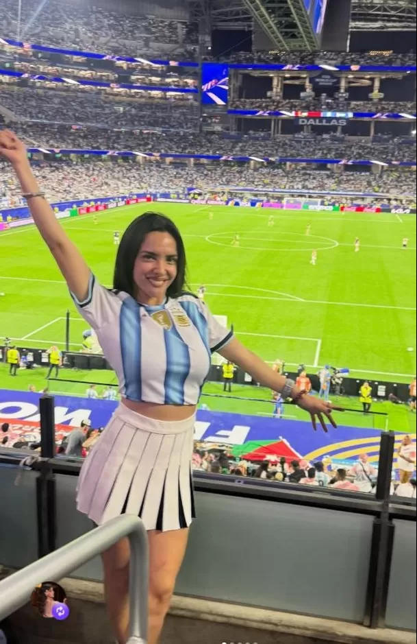 Rosángela Espinoza no pudo evitar ponerse nerviosa con el sufrido partido de la albiceleste en octavos de final del Mundial 2026 Video: Instagram @rosangelaeslo