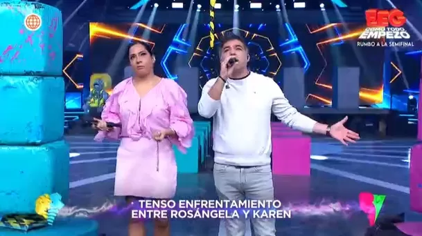 Renzo Schuller no dudó en ubicar a Rosángela Espinoza. Foto: América TV