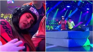 Rosángela "se quedó sin respirar" tras supuesto codazo de Melissa. Fuente: AméricaTV