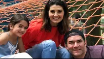 Mayrín Villanueva y Eduardo Santamarina junto a su hija. Foto. Difusión