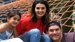 Mayrín Villanueva y Eduardo Santamarina junto a su hija. Foto. Difusión