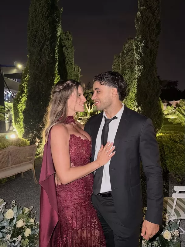 Alejandra Baigorria y Said Palao en el matrimonio de Francho Sierralta / Instagram