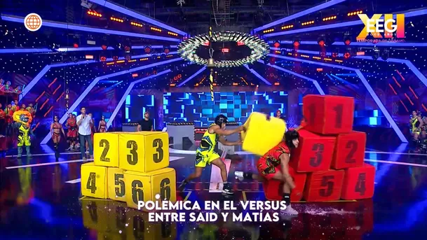 Said Palao dio fuerte empujón a Matias Ochoa en plena competencia. Fuente: AméricaTV