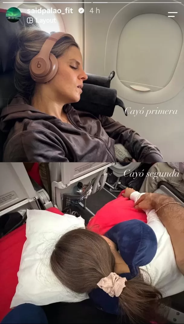 Said Palao expuso a Alejandra Baigorria e hija en pleno vuelo / IG: saidpalao_fit