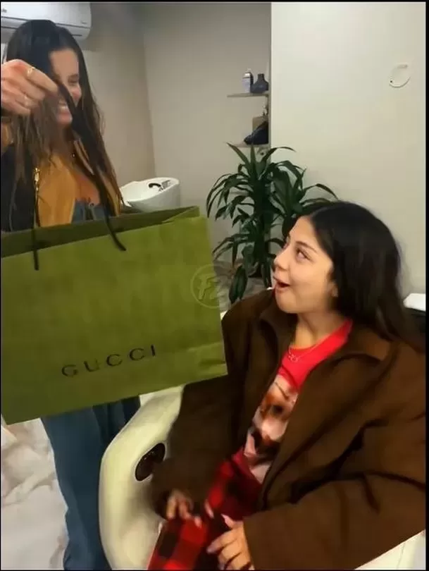 Así reaccionó Zully tras lujoso regalo de Alejandra Baigorria. Fuente: TikTok