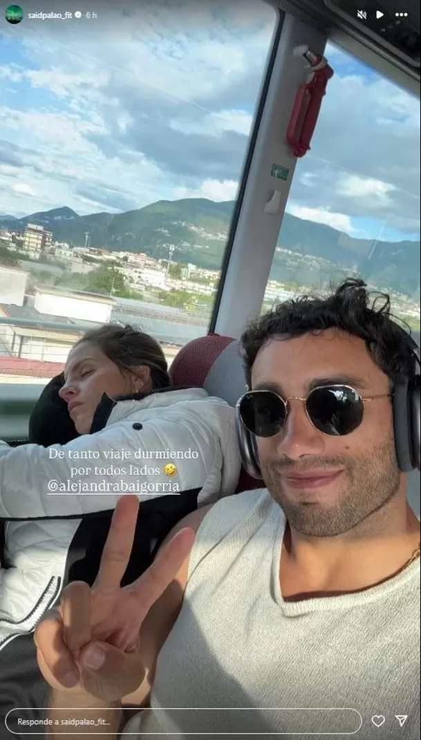 Said Palao expuso a Alejandra Baigorria durante viaje. Fuente: Instagram